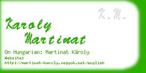 karoly martinat business card